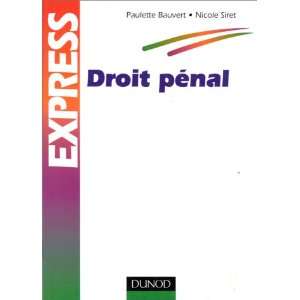  Droit Penal (9782100036233) P et al. Bauvert Books