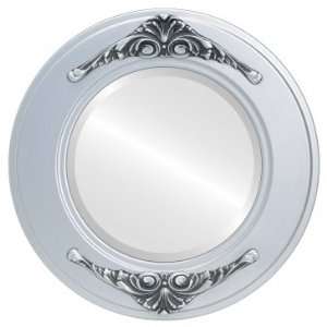    Ramino Circle in Silver Spray Mirror and Frame