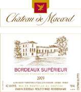 Chateau de Macard Bordeaux Superieur 2009 