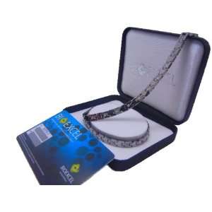 Energy Magnetic Necklace   Silver Plates Design with CZ Diamond + Free 