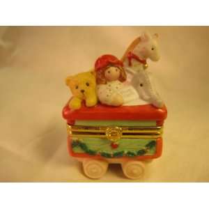   Cherished Teddies Train Car With Animals Box