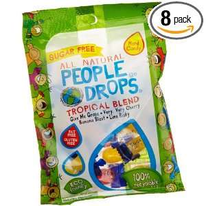 People Drops Sugar Free Candy, Tropical Blend, Assorted Flavors, 3 