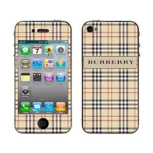  Meestick Burberry Vinyl Adhesive Decal Skin for iPhone 4S 
