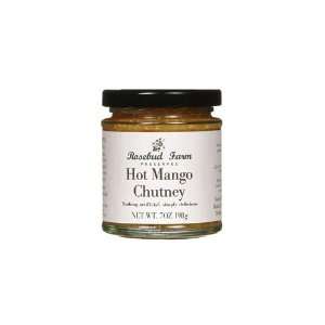 Rosebud Farms Hot Mango Chutney (Economy Case Pack) 7 Oz Jar (Pack of 