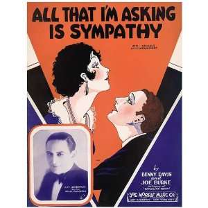   Card Sheet Music All That Im Asking For Is Sympathy: Home & Kitchen