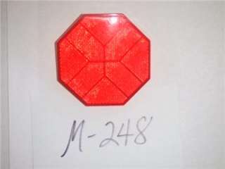 VINTAGE BICYCLE REFLECTOR   STOP    HEXAGON SHAPED .  