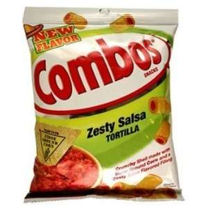 Combos Snacks, Zesty Salsa Tortilla, 6.3 oz (Pack of 12)  
