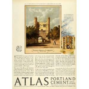 1926 Ad Trinity College Building Cambridge Great Gate Atlas Portland 