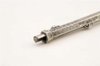 Antique Silver Retract. Ink Dip Pen & Mechanical Pencil  