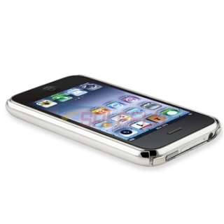 Silver Hard Case Cover+Privacy Guard for iPhone 3 G 3GS New  