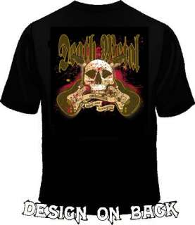 Death Metal Rock Guitar Skull Back Design T Shirt S 6x  