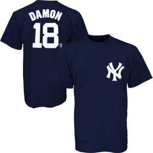   Johnny Damon Navy Blue Preschool Player Name & Number T shirt: Sports