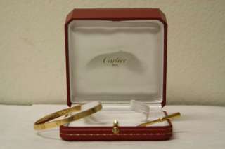 CARTIER 18K Gold Love Screw Bangle Bracelet Original Box 