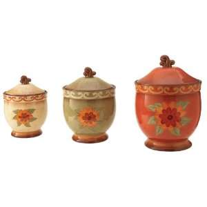   Style Tri Color Ceramic Kitchen Canisters:  Home & Kitchen