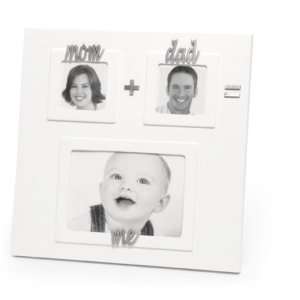    Mud Pie Baby Mom + Dad = Me Large White Equation Frame: Baby