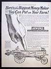 1918 NEW IDEA Manure Spreader magazine Ad Farming Implement fertilizer 