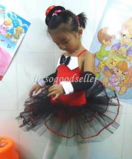 Girl Party Costume Ballet Tutu Jazz Dance Skirt Dress 3 9Y Halloween 