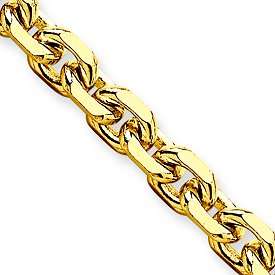 New 10K Gold 1.3mm Diamond Cut Cable 9 Chain Bracelet  