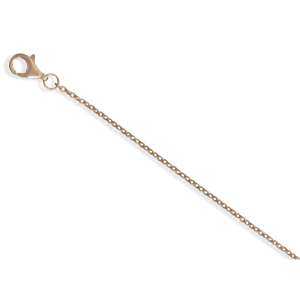 16 18 20 or 24 1mm 14 karat rose gold plated sterling silver cable 