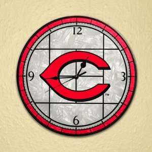  MLB Cincinnati Reds Stained Glass Wall Clock