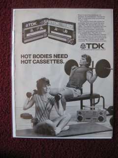   Print Ad TDK Cassette Tapes ~ Hot Bodies Need Hot Cassettes  