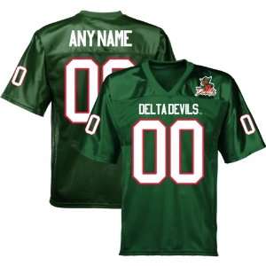   State Delta Devils Personalized Fashion Football Jersey   Forest Green