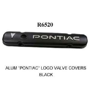   Racing Power R6520 Alum Pontiac Logo Valve Covers   Black Automotive