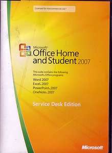 microsoft office home and student 2007 very good 1 cd includes code 