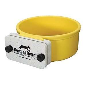   Kennel Gear 7100 5 20 Ounce Plastic Bowl System   Yellow: Pet Supplies