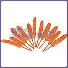 NEW Ship 50pcs Dyed Goose Wing Feather 4 6in Hat Fan Make Lily Orange