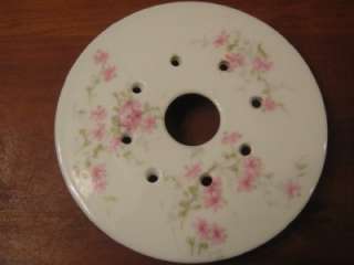 ANTIQUE THEODORE HAVILAND LIMOGES PINK FLORAL SPRAY DOME TOP BUTTER 