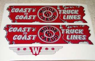 Wyandotte Coast to Coast Truck Lines Stickers WY 002  