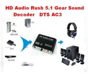 AC3 DTS Stereo To 5.1 Surround Sound Audio Processor  