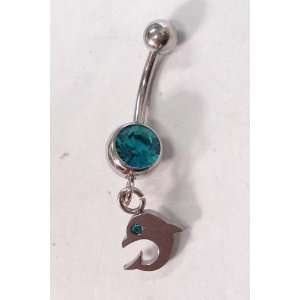  Blue Crystal Eye Dolphin Belly Ring: Everything Else