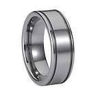 Tungsten Carbide Ring 9MM Elegant Polished Lines Design Wedding Band 