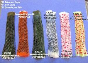 130 Fish Scale Silicone Skirt Tabs plus 100 collars  