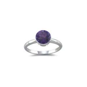  1.14 Cts Amethyst Ring in 14K White Gold 4.5 Jewelry
