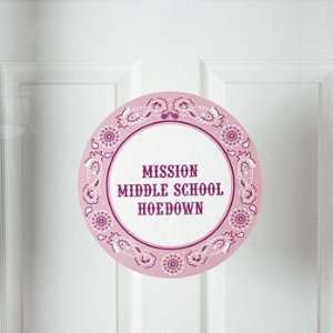 Personalized Pink Wild West Window Cling   Party Decorations & Floor 
