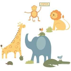  Zoo Animals Giant Wall Decal