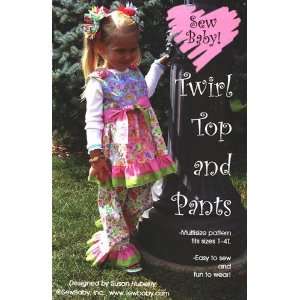  Sew Baby Twirl Top and Pants Pattern By The Each Arts 