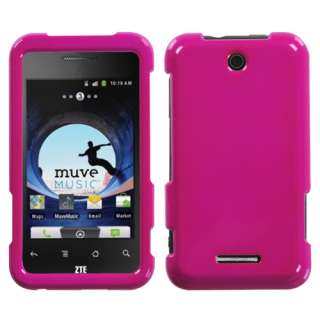 Solid Hot Pink Phone Snap on Hard Case Cover For ZTE X500(Score 
