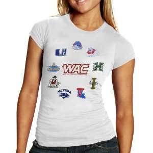  NCAA WAC Ladies White Conference T shirt Sports 