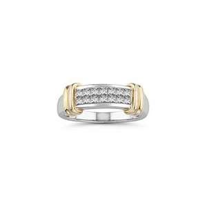  0.50 Ct Diamond Two Tone Ring in 14K Gold 7.5: Jewelry