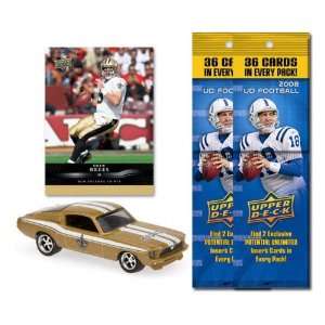 New Orleans Saints 1967 Ford Mustang Fastback Die Cast with Drew Brees 