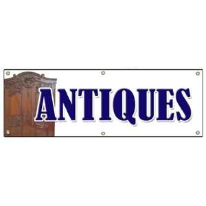   ANTIQUES BANNER SIGN antique shop dealer signs Patio, Lawn & Garden