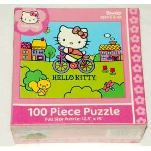    HELLO KITTY   Riding Bicycle   100 Piece Puzzle: Toys & Games