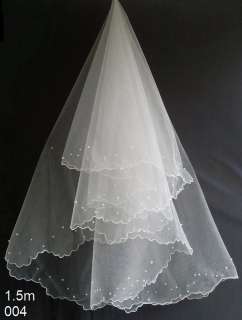   Noble Wedding Bridal White and Ivory Veil Stock 1.5 m×1.5 m  