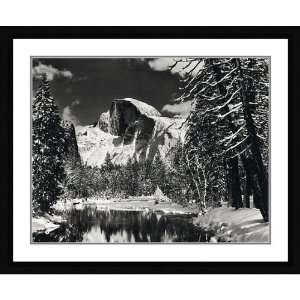  Ansel Adams Framed Art Half Dome, Merced River, Winter 