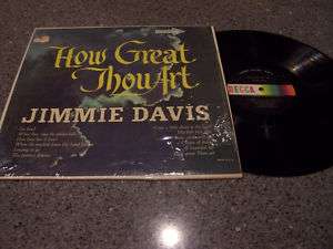 Jimmie Davis How Great Thou Art LP Gov. Louisiana  
