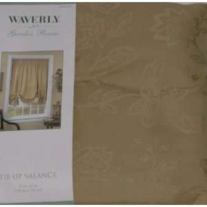   Manor Gold Tie Up Window Valance Curtains:  Home & Kitchen